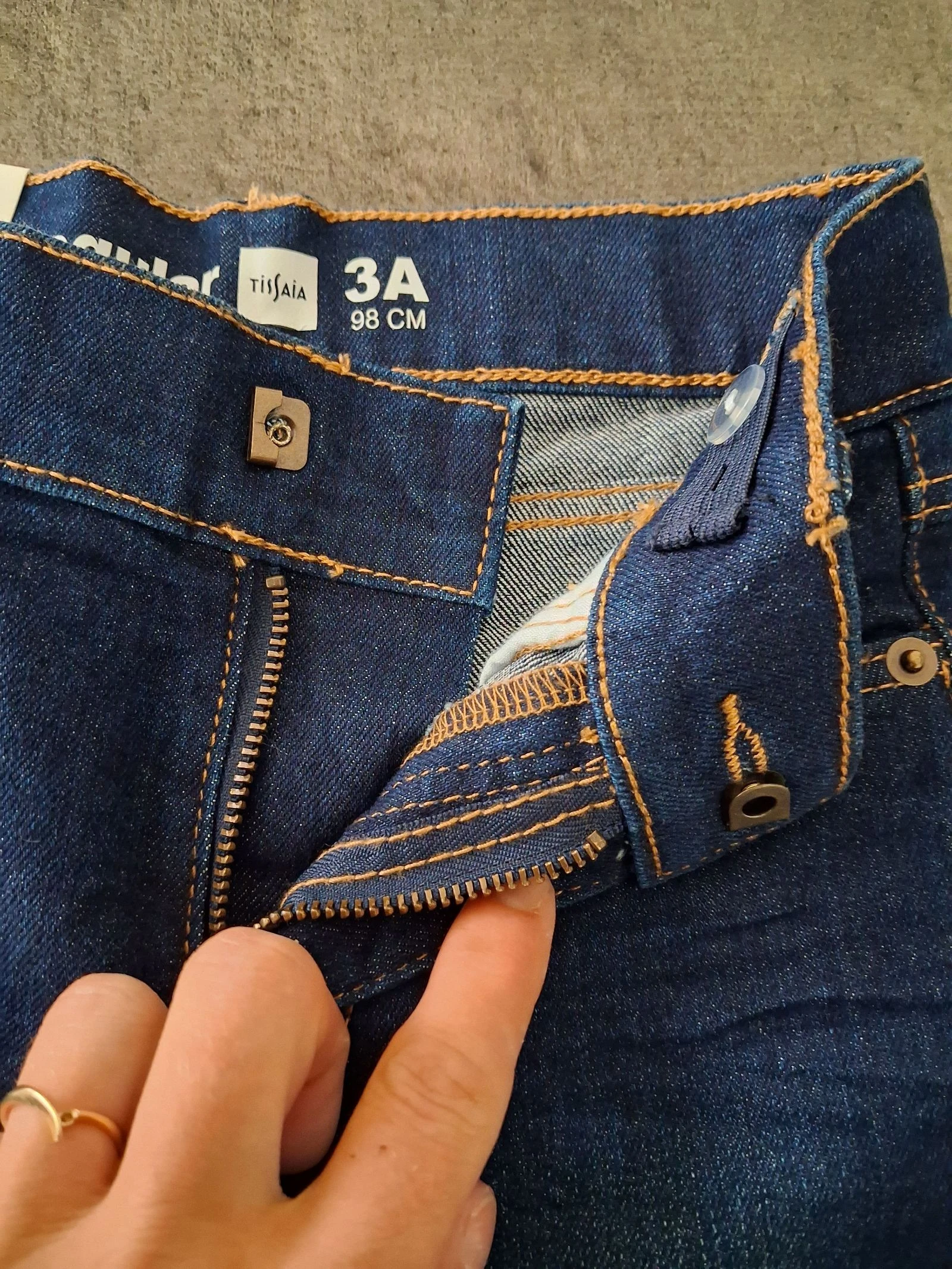Jeans reto regular azul cru Tissaia 3 anos (98 cm) - Novo com etiqueta – photo 2